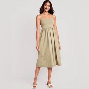 Old Navy Elegant Green Sleeveless Midi Cami Dress Medium